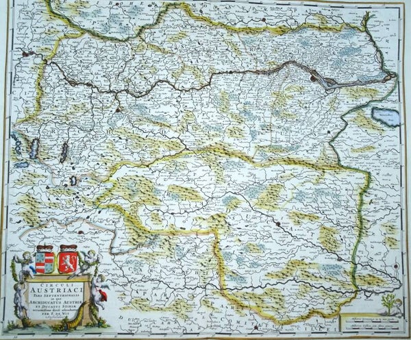 Austria, F. de Wit, 1680, Circuli Austriaci pars Septentrionalis in qua Archiducatus Austriae et Ducatus Stiriae