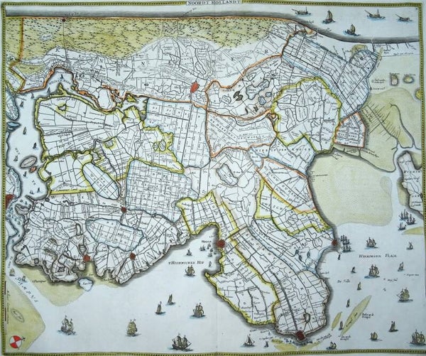 Netherlands, North Holland, F. de Wit, 1680, Noordt Hollandt