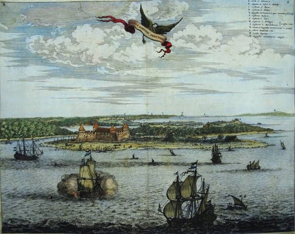 Brazil, All Saints Bay, Baía de Todos os Santos, Salvador de Bahía Montanus / Van Meurs, 1671, Sinus Omnium Sanctorum