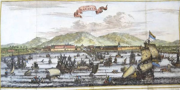 Indonesia, Jakarta (Batavia), view by W. Schouten, 1676, De Stadt Batavia
