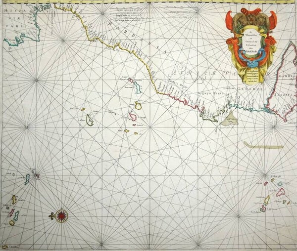 Azores, Canary Islands, Madeira, Cape Verde, Senegal... H. Doncker, 1660, De Vlaamsche en Canarische Eylanden