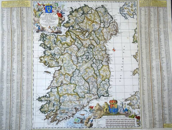 Ireland, rare very large map, N. Visscher, 1690, Hibernae Regnum…
