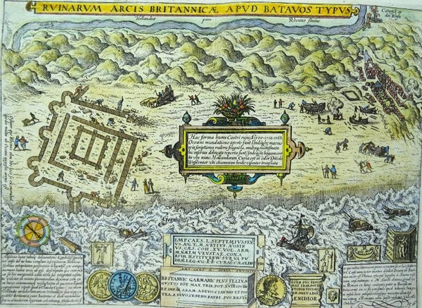 Netherlands, Katwijk, Brittenburg Guicciardini / Nicolas, 1609, Ruinarum Arcis Britannicae Apud Batavos Typus