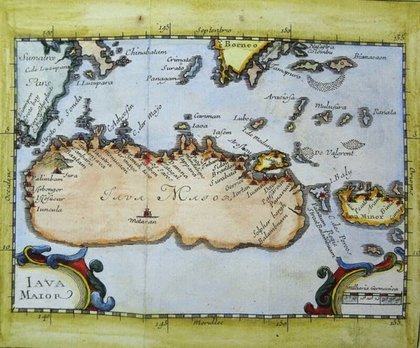 Indonesia, Java, Bali, Madura, Lombok…. De Renneville, 1703, Iava Maior