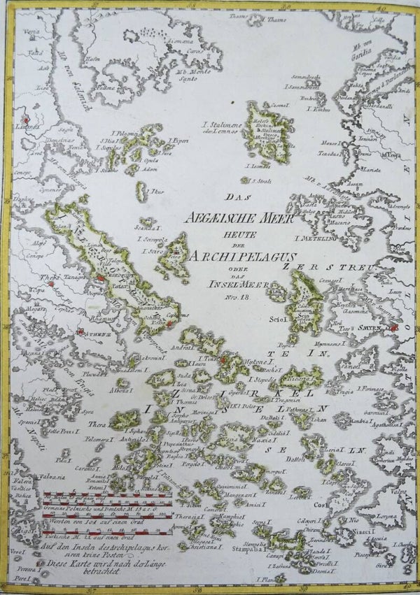 Greece, Aegean Sea, Von Reilly, 1789, Das Aegaeische Meer Heute der Archipelagus oder das Insel-Meer