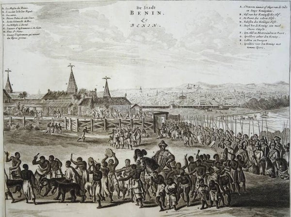 Nigeria, Benin City,  Dapper/Van Meurs, 1686, De Stadt Benin / Le Benin