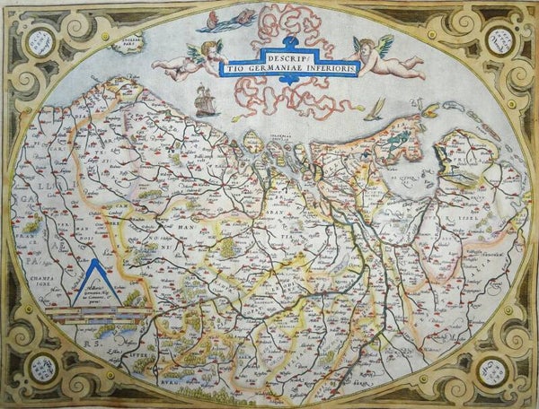 Netherlands, Belgium, Luxembourg, Ortelius, 1573, Descriptio Germaniae Inferioris.