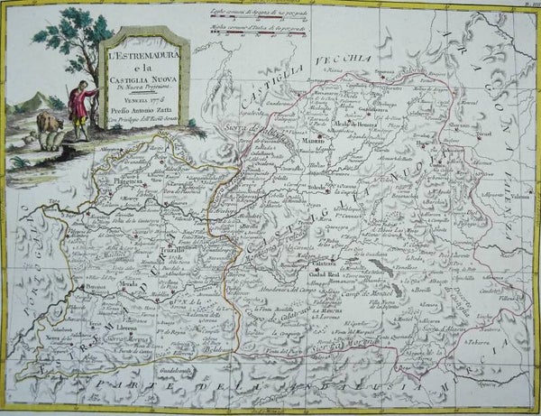Spain, Madrid, Extremadura, Castilla la Mancha Zatta, 1776, L'Estremadura e la Castiglia Nuova...