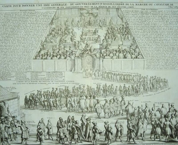 Scotland, Parliament Chatelain/Guedeville, 1720,  Carte pour donner une Idée Generale du Gouvernement d´Ecosse.