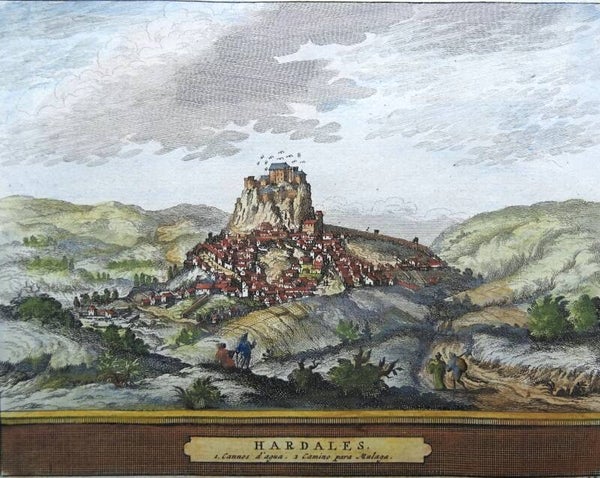 Spain, Hardales (Malaga), view P. van der Aa, 1707, Hardales