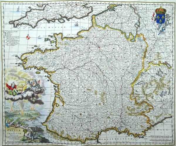France, N. Visscher, 1690, Galliae seu Franciae tabula