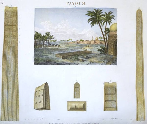 Egypt, Faiyum, Obelisk of Begyg, Fourier, 1817, Fayoum
