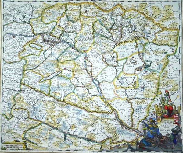 Hungary, Romania, J. de Ram, 1680, Regnum Hungariae in Omnes suos Comitatus Accurate Divisum Editum Per I. de Ram