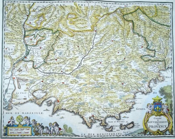 France, Provence, Sanson / Janssonius, 1660, Comte et gouvernement de Provence