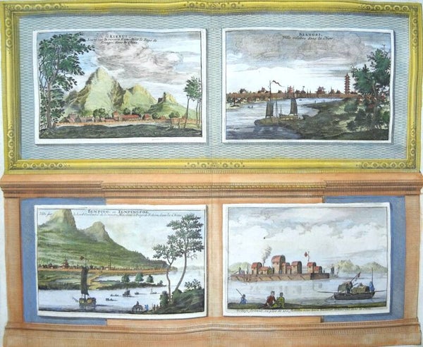 China, Jishui, Zhangshu, Nanping  ... Nieuhof / Van der Aa, 1728, four 18th century views of China