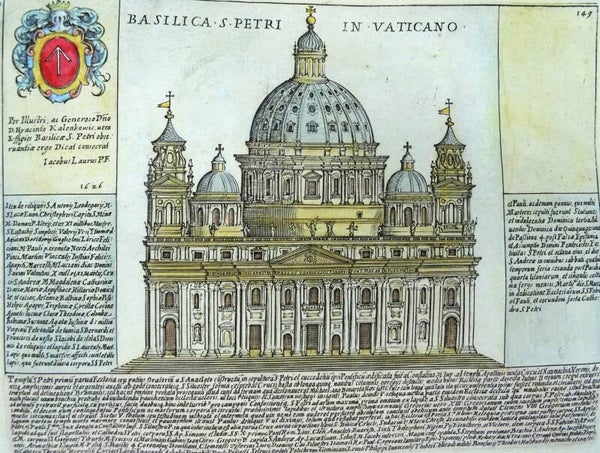 Rome, Vatican, St. Peter, Giacomo Lauro, 1624, Basilica S. Petri In Vaticano