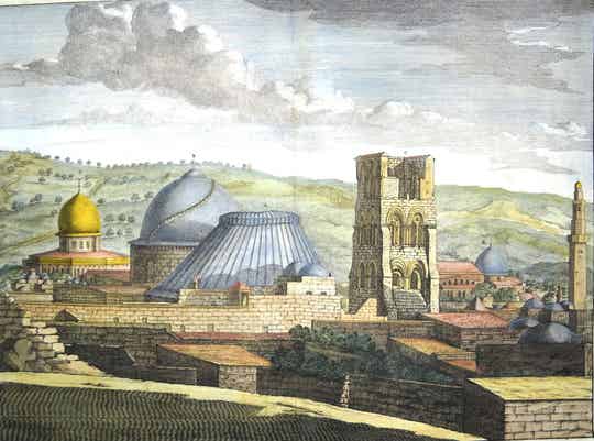 Israel, Jerusalem, Church of the Holy Sepulchre De Bruyn, 1698, no title