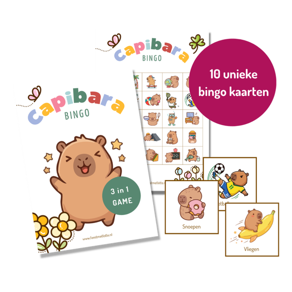 Capibara bingo - Printable