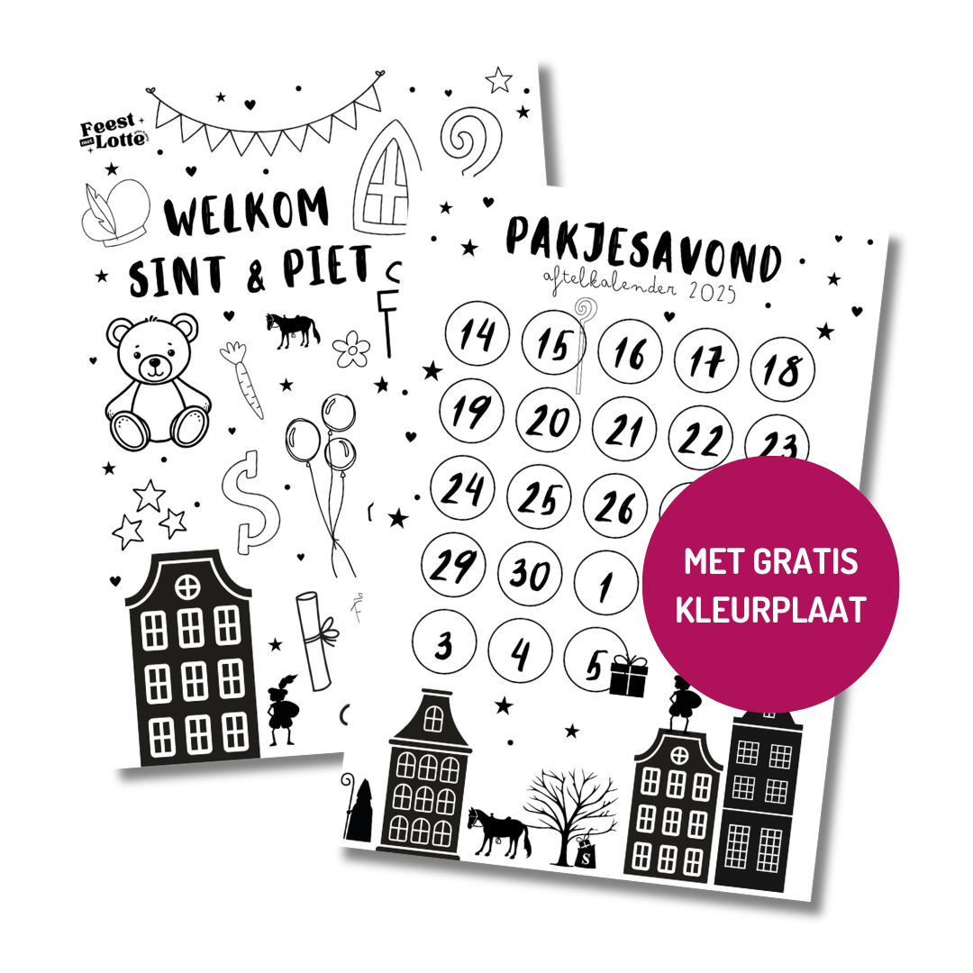 Sinterklaas aftelkalender 2025 - Printable
