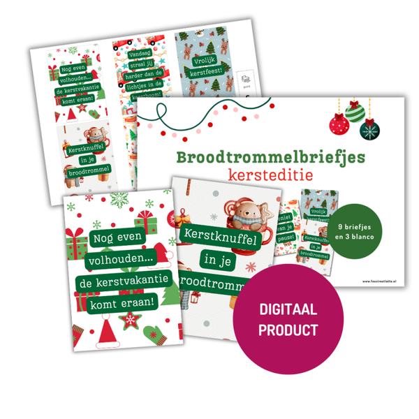 Broodtrommelbriefjes - Kerst - Printable