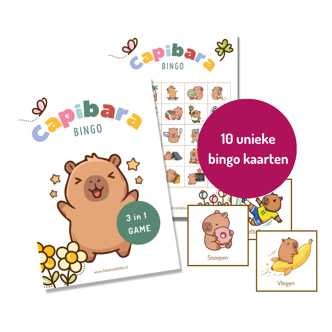 Capibara bingo - Printable