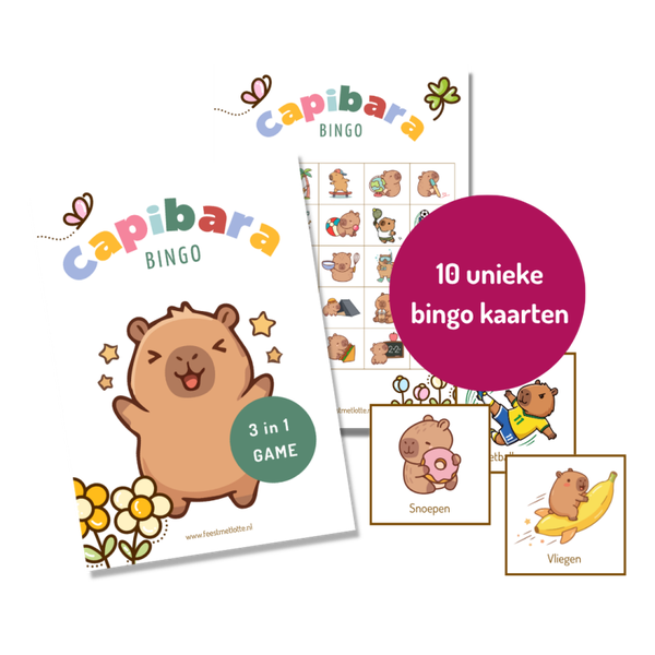 Capibara bingo - Printable