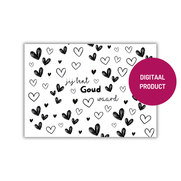 Chocolade wikkel | Jij bent goud waard - Printable