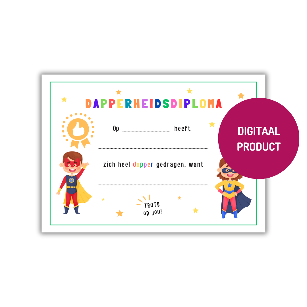 Dapperheidsdiploma - Printable