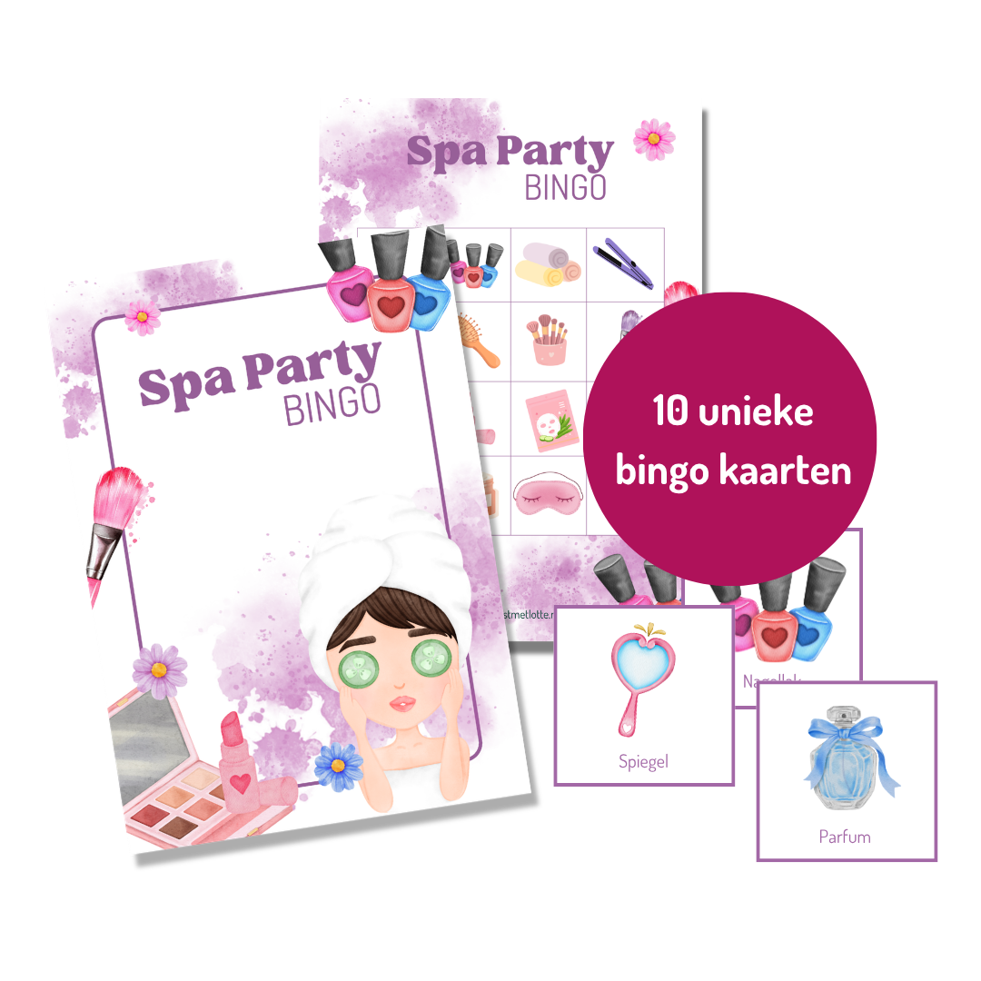 Spa Party bingo - Printable