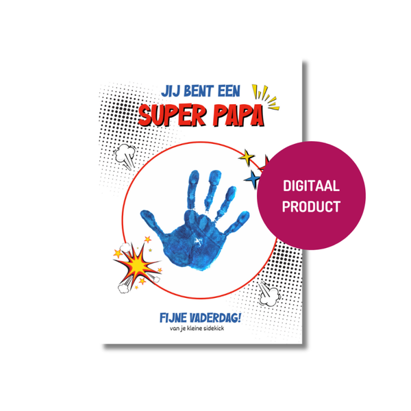 Printable | Vaderdagkaart of poster - Super Papa