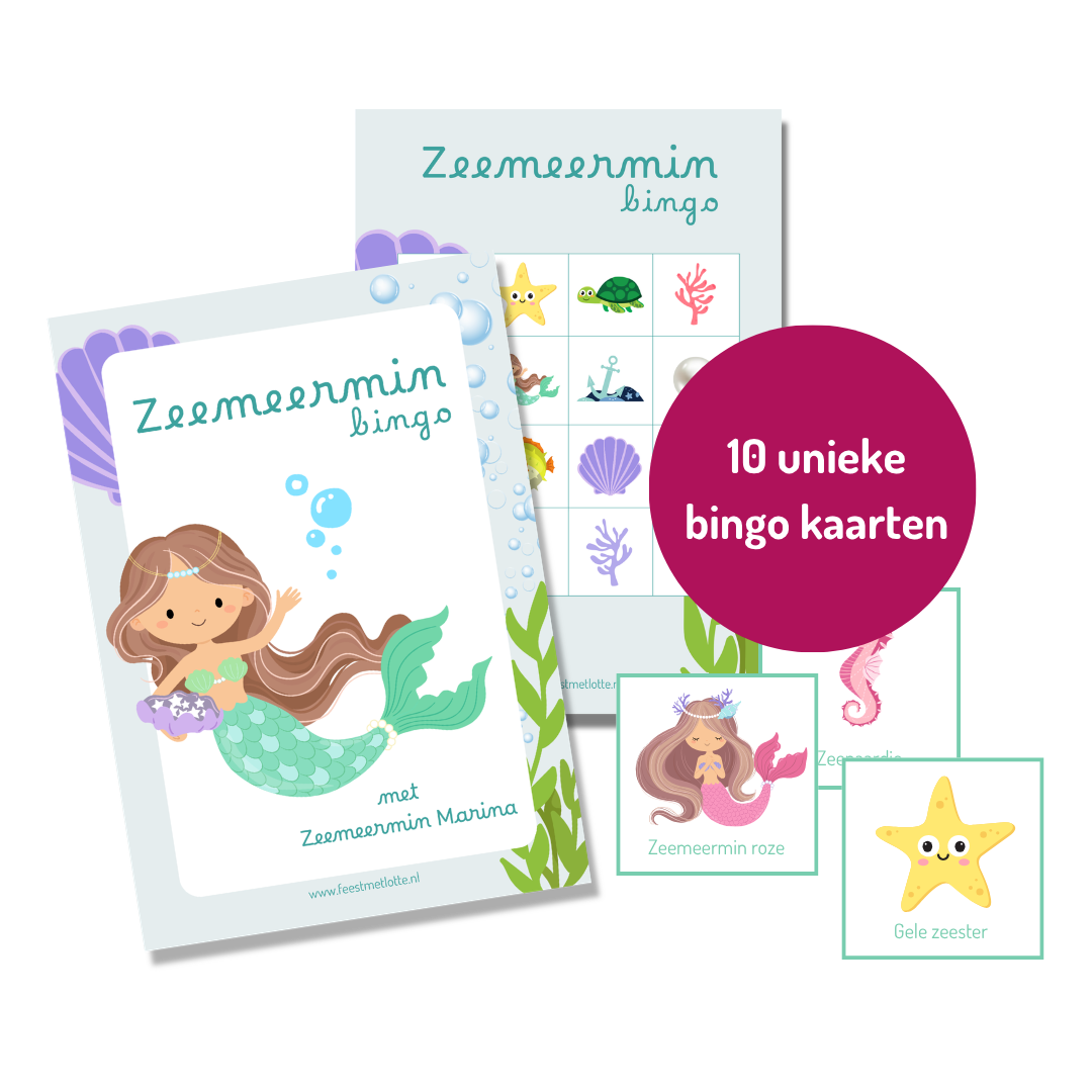 Zeemeermin bingo - Printable