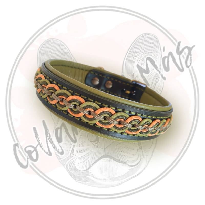 Leather dog collar Infinity 