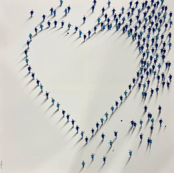 Freedom. Love ❤️.♥️Eka.mAcrylic on Canvas, 103x103cm