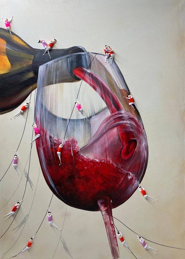 Action.Freedom. Love ❤️.♥️Acrylic on Canvas, 83x103cm