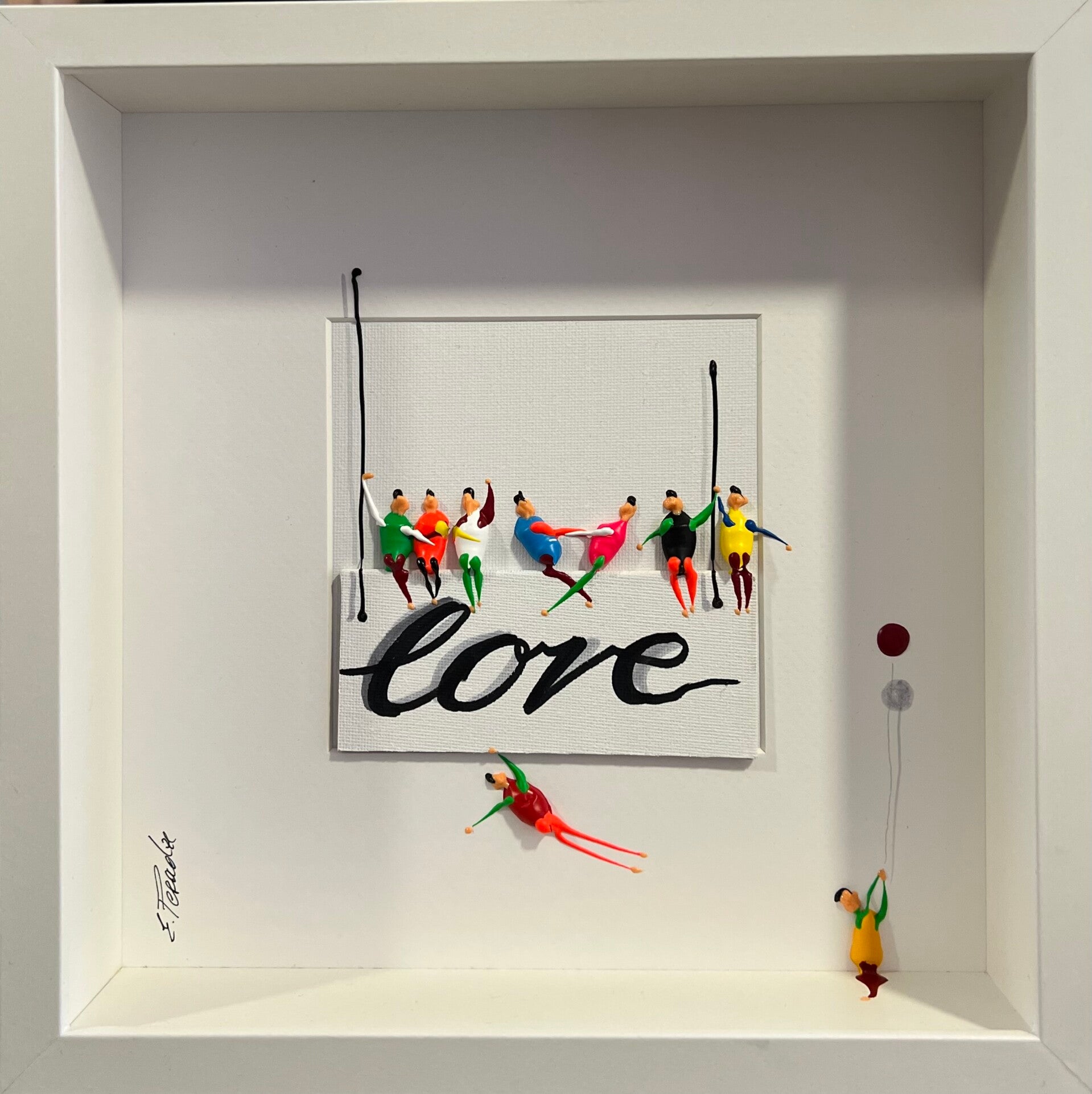 Action.Freedom. Love. Acrylic on Canvas, 27x27cm