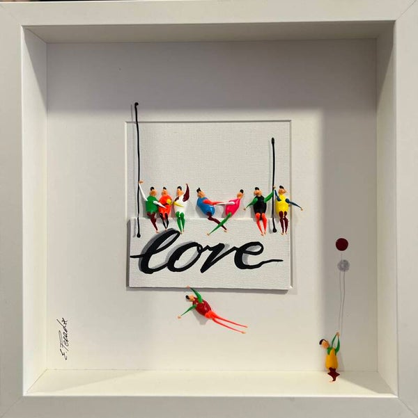 Action.Freedom. Love. Acrylic on Canvas, 27x27cm