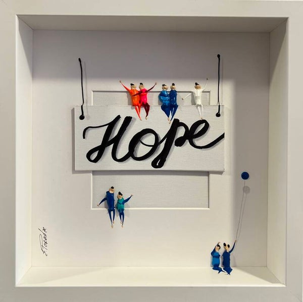 Action.Freedom. Love. Acrylic on Canvas, 27x27cm