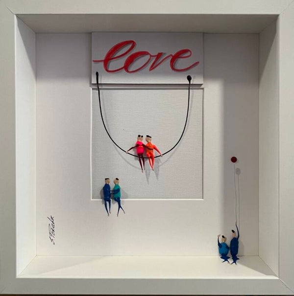 Action.Freedom. Love. Acrylic on Canvas, 27x27cm