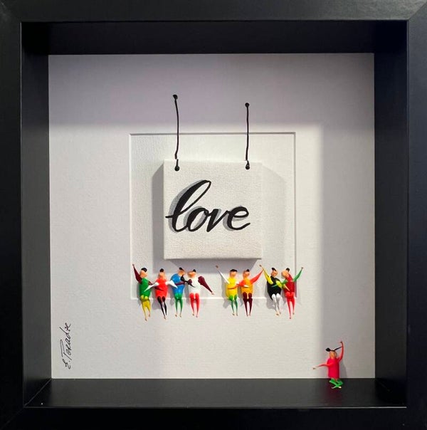 Action.Freedom. Love. Acrylic on Canvas, 27x27cm