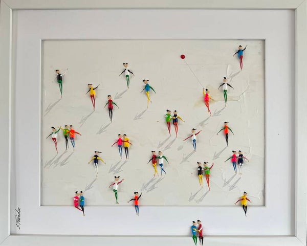 Action.Freedom. Love. Acrylic on Cardboard,42x52cm