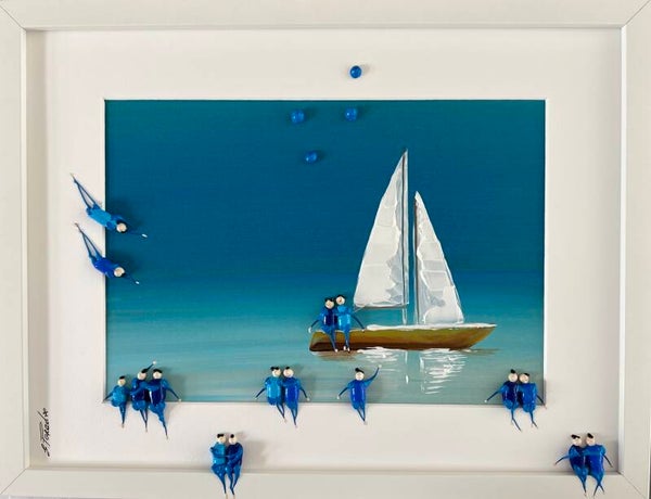 Action.Freedom. Love ❤️.♥️Acrylic on Canvas