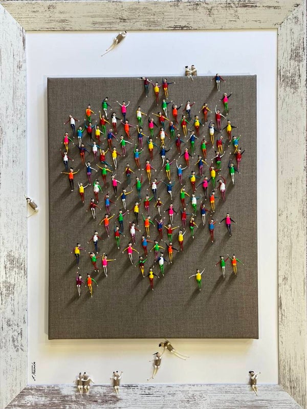 Freedom. Love ❤️.♥️Acrylic on Canvas, 52x72cm