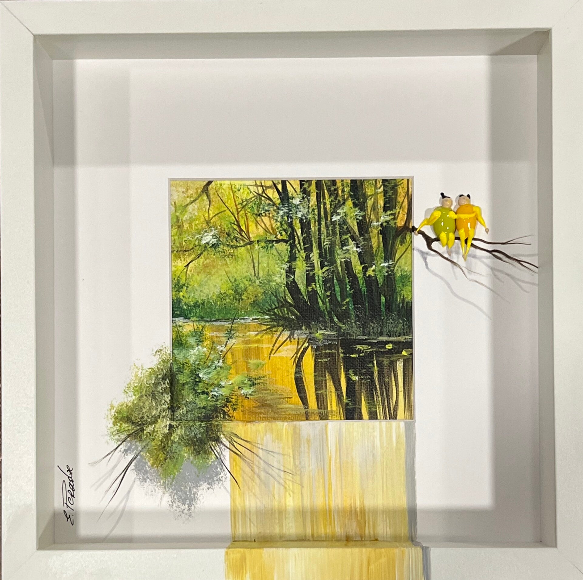 Where Time Pauses .Acrylic on Canvas, 27x27cm