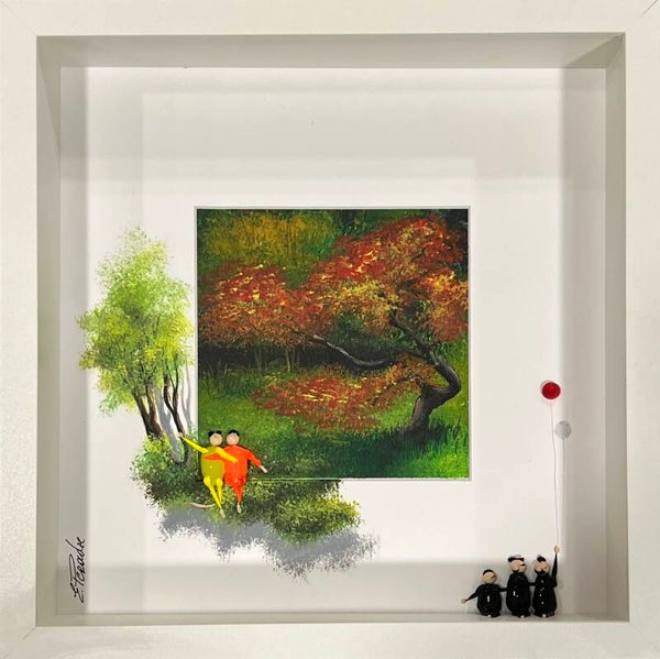 Beyond the Borders . Acrylic on Canvas, 27x27cm