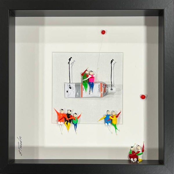 Freedom. Love. Acrylic on Cardboard,27x27cm