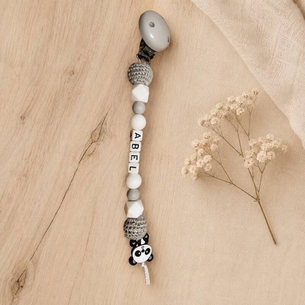 Attache tétine panda
