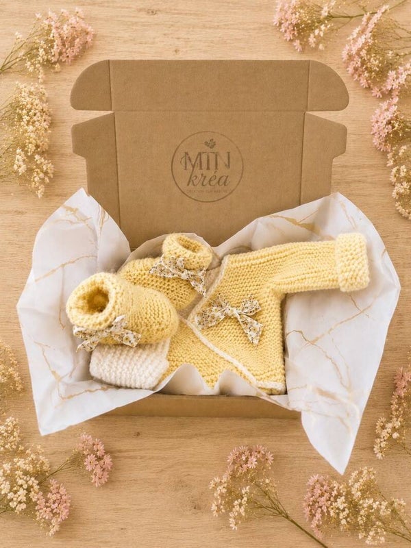 Coffret naissance jaune