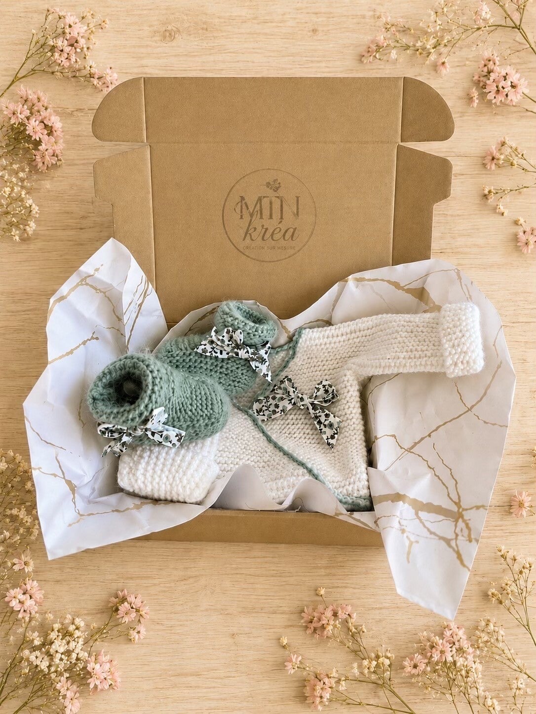 Coffret naissance vert