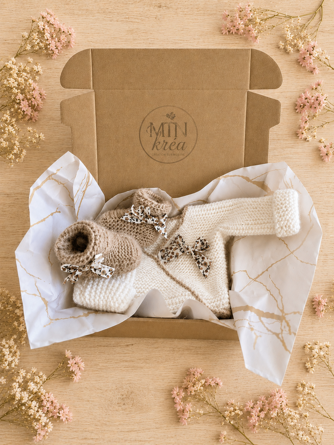 Coffret naissance marron