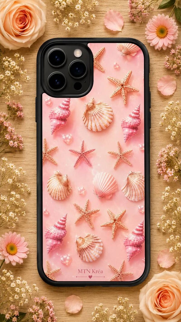coque étoiles rosées